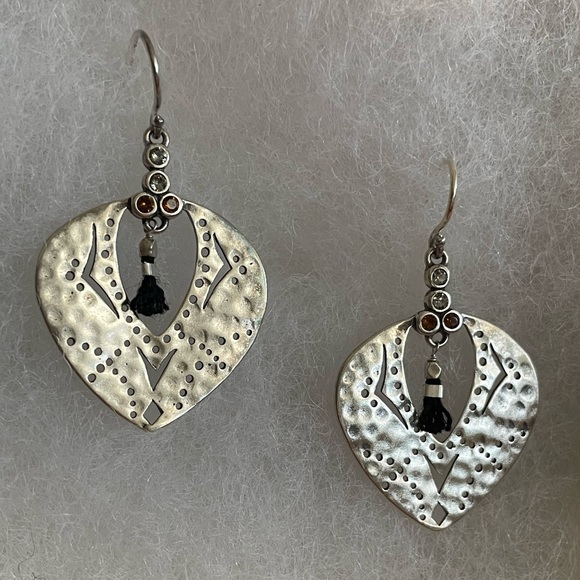 Silpada Sterling Silver Tassel Fringe with Swarovski Crystals Earrings W3382 - Picture 7 of 15